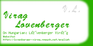 virag lovenberger business card